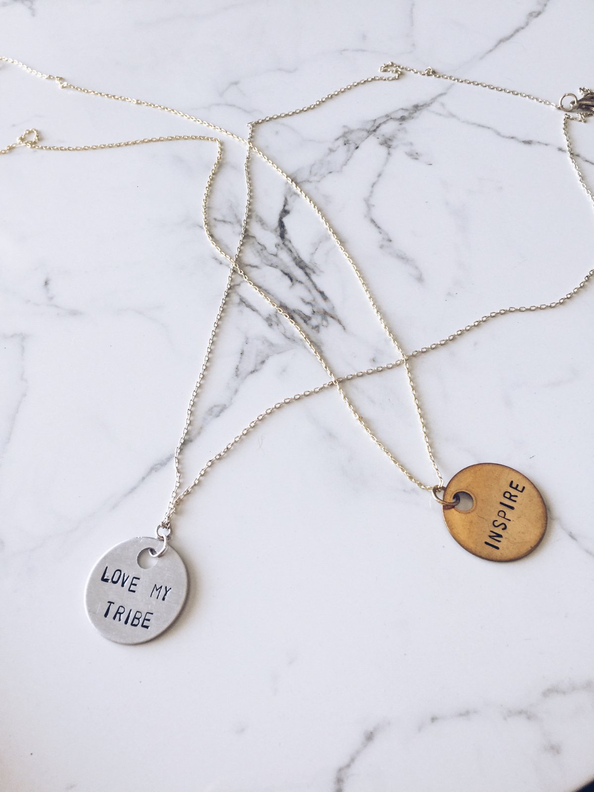 Stamped Coin Necklace
